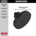 Delta 52668-BL 5-Setting H2Okinetic Round Cont Raincan