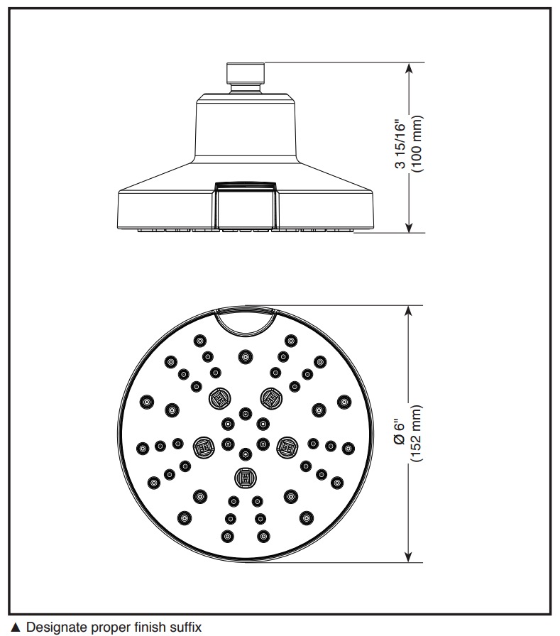 Delta 52668-PR 5-Setting H2Okinetic Round Cont Raincan