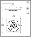Delta 52684-CZ-PR H2O Shower Head 1.75 Gpm 3-Setting