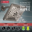 Delta 52684-SS-PR 3 Setting H2Okinetic Square Raincan