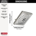 Delta 52684-SS-PR 3 Setting H2Okinetic Square Raincan