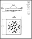 Delta 52684-SS-PR 3 Setting H2Okinetic Square Raincan