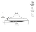 Delta 52687 Traditional 3 Setting H2Okinetics Traditional Raincan Showerhead 