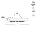 Delta 52687-CZ Traditional 3 Setting H2Okinetics Traditional Raincan Showerhead 
