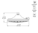 Delta 52688-PR 3 Setting H2Okinetic Transitional Raincan Showerhead
