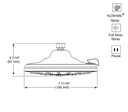 Delta 52688-SS-PR 3 Setting H2Okinetic Transitional Raincan Showerhead