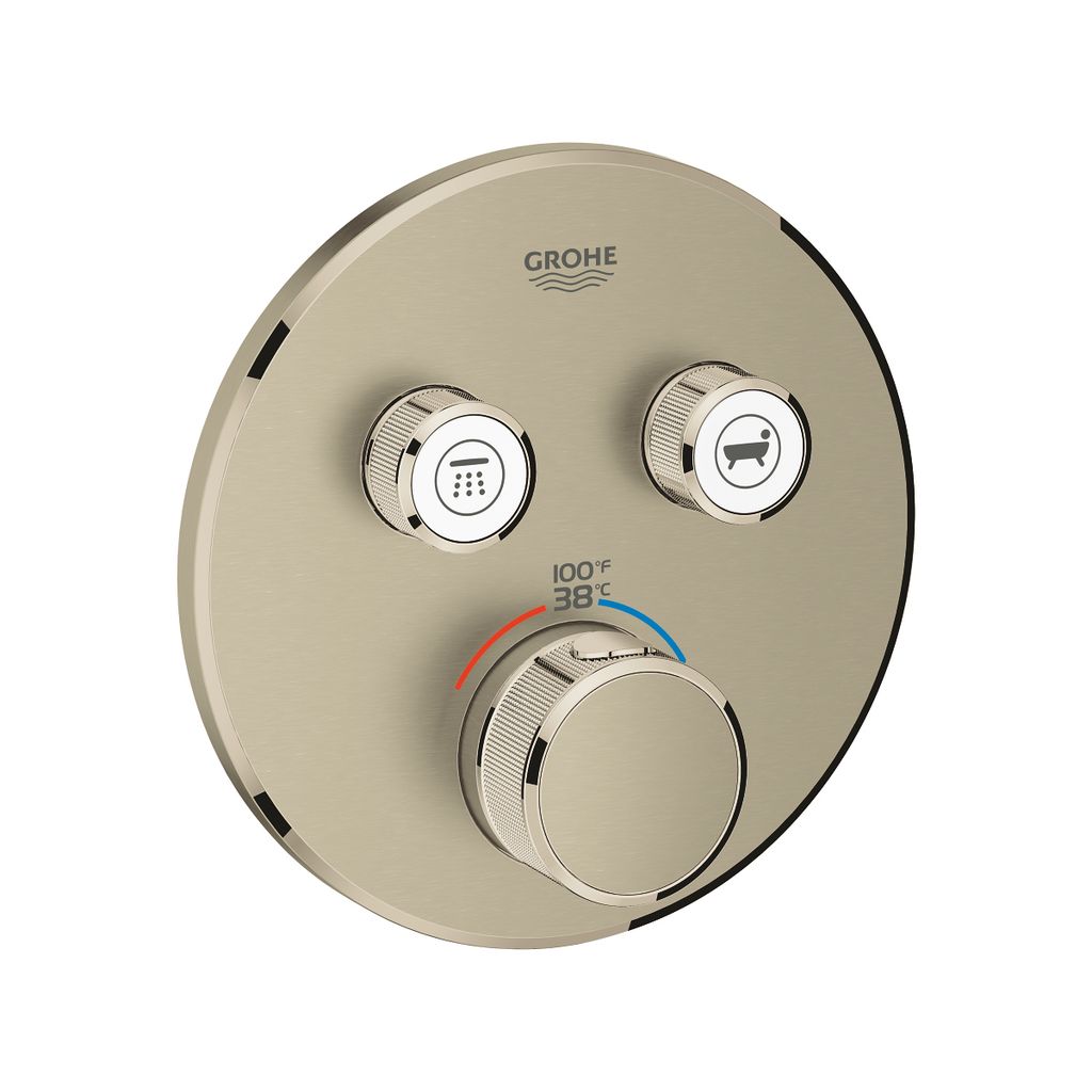 Grohe 29137EN0 Grohtherm SmartControl Dual Function Thermostatic Trim With Module Brushed Nickel 1