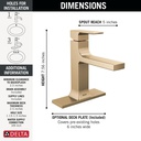 Delta 537-CZMPU-DST Single Handle Bathroom Faucet