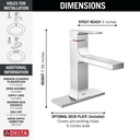 Delta 537-MPU-DST Single Handle Bathroom Faucet