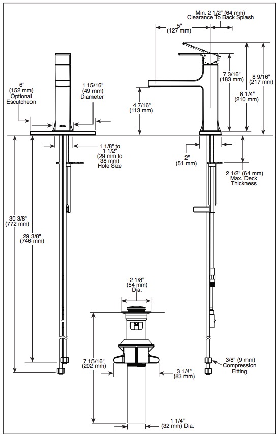 Delta 537-SSMPU-DST Single Handle Bathroom Faucet