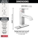 Delta 539-MPU-DST Single Handle Bathroom Faucet Curved Spo