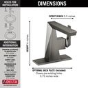 Delta 543-KS-PR-MPU-DST Single Handle Bathroom Faucet