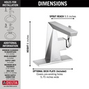 Delta 543-PR-MPU-DST Single Handle Bathroom Faucet