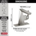 Delta 543-SS-PR-MPU-DST Single Handle Bathroom Faucet