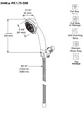 Delta 54436-PK 5 Function Wall Mount Hand Shower 