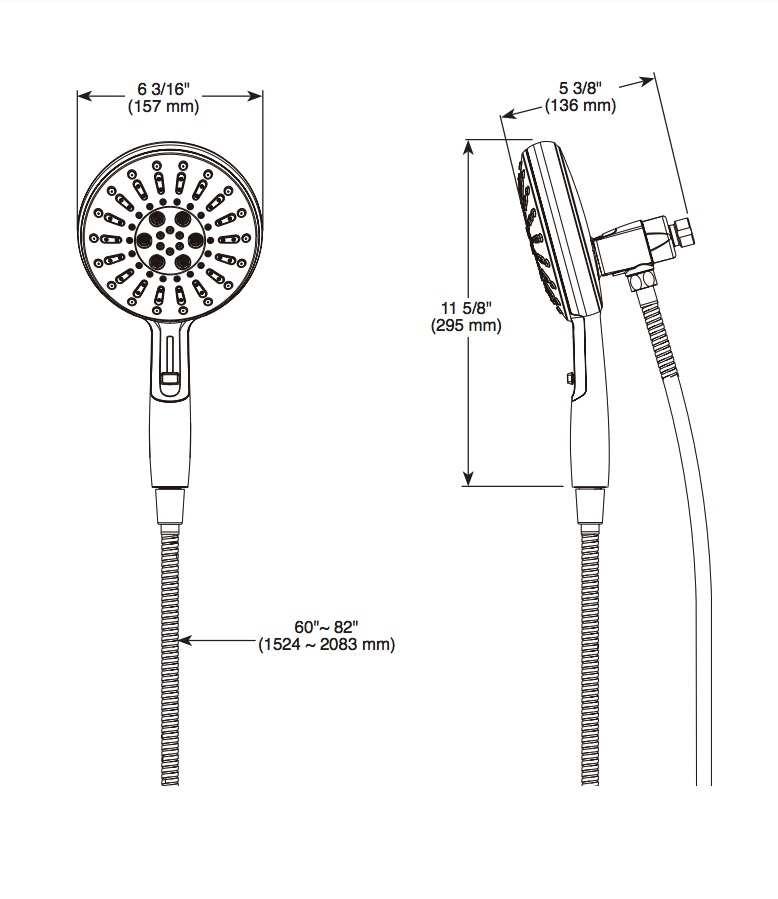 Delta 54910-BL-PK 7S Suredock Magnetic Handshower 1.75 Gpm