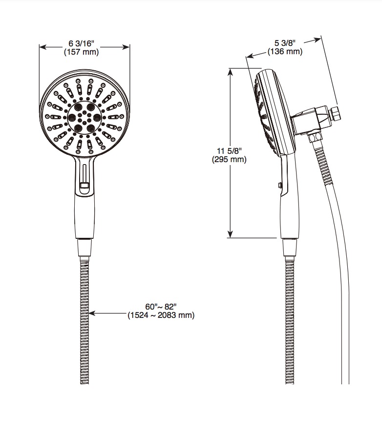 Delta 54910-CZ-PR-PK 7S Suredock Magnetic Handshower 1.75 Gpm