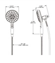 Delta 54910-CZ-PR-PK 7S Suredock Magnetic Handshower 1.75 Gpm