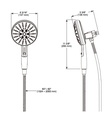 Delta 54910-PR-PK 7S Suredock Magnetic Handshower 1.75 Gpm