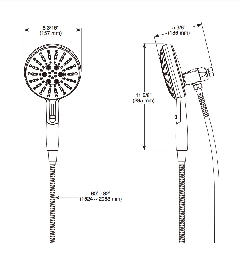 Delta 54910-SS-PR-PK 7S Suredock Magnetic Handshower 1.75 Gpm