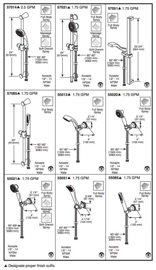 Delta 55051-SS Dryden Wall Mount Handshower 