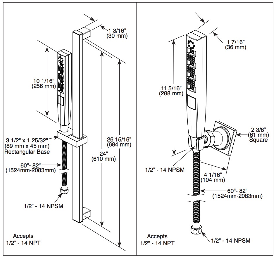 Delta 55140-CZ-PR H2O Hand Shower 1.75Gpm W/ Wall-Mount 4S