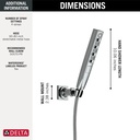 Delta 55140-PR H2O Hand Shower 1.75Gpm W/ Wall-Mount 4S