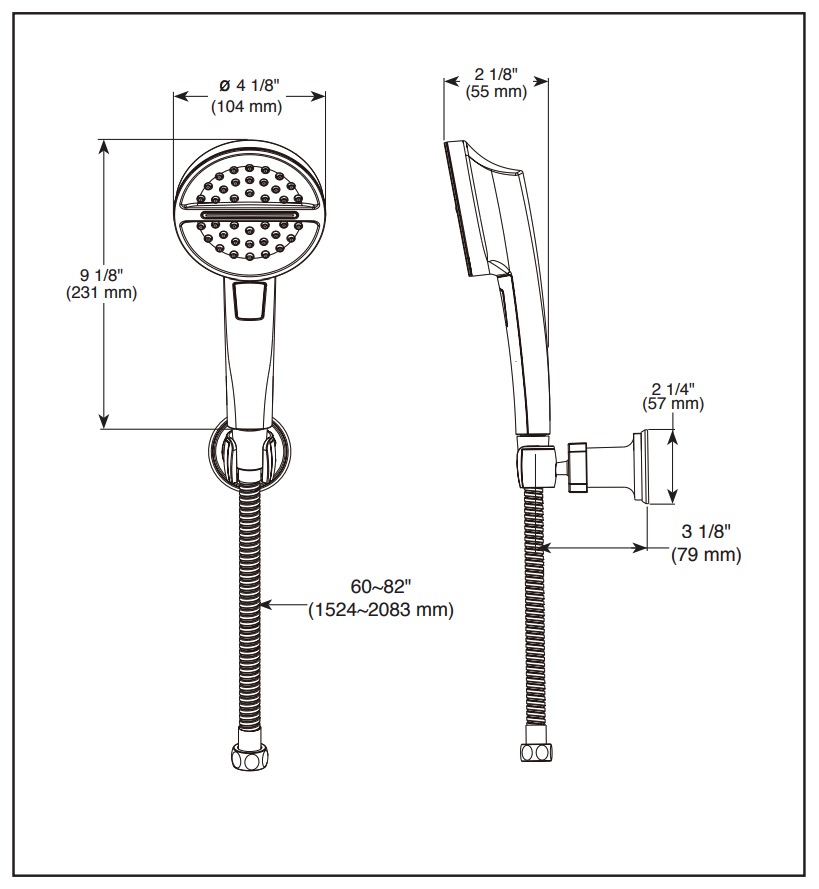 Delta 55386-BL 3-Setting Wall Mount Hand Shower