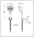Delta 55386-BL 3-Setting Wall Mount Hand Shower