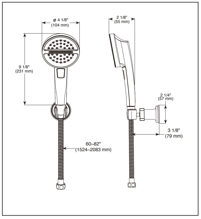Delta 55386-PR 3-Setting Wall Mount Hand Shower