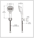 Delta 55386-PR 3-Setting Wall Mount Hand Shower