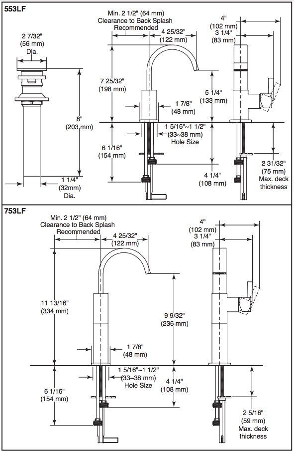 Delta 553LF-CZ Vero Single Handle Centerset Lavato 