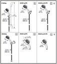 Delta 55424-RB 8 Spray Activtouch Hs, Adj Wall Mount, 60" Ext Hose-Rb 