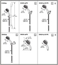 Delta 55424-SS 8 Spray Activtouch Hs, Adj Wall Mount, 60" Ext Hose, Ss 