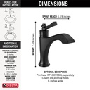 Delta 556-BLMPU-DST Dorval Single Hole Bathroom Faucet 1L