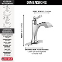 Delta 556T-DST Dorval Touch2O.Xt Single-Hole Bath Faucet 1L 