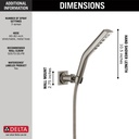 Delta 55799-SS-PR 3-Setting H2Okinetic Wall Mt Handshower