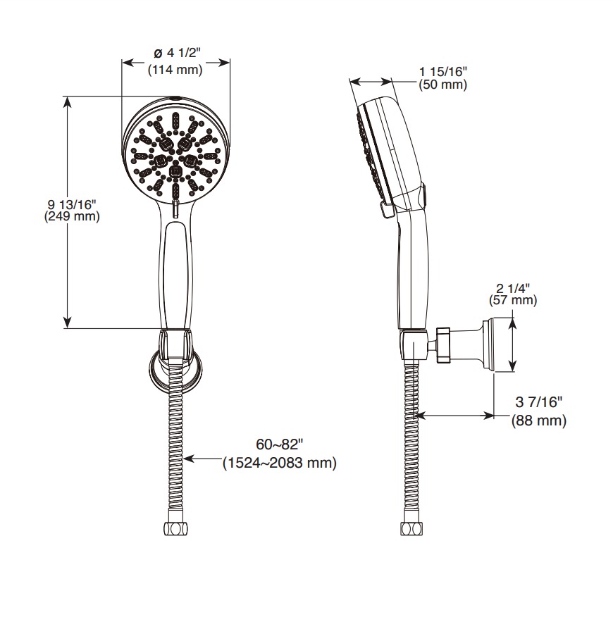 Delta 55884-PR 7-Setting Cleaning Wall Mount Hand Showe