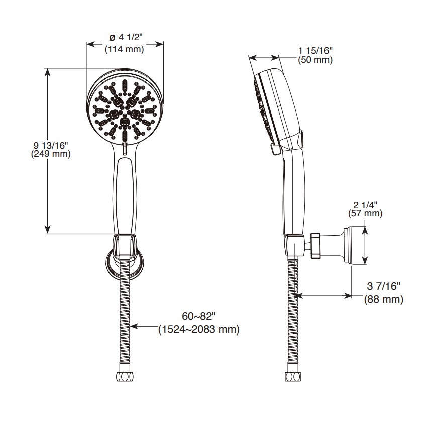 Delta 55884-SS-PR 7-Setting Cleaning Wall Mount Hand Showe