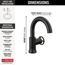 Delta 558HAR-BL-DST Trinsic Single-Hole Bathroom
