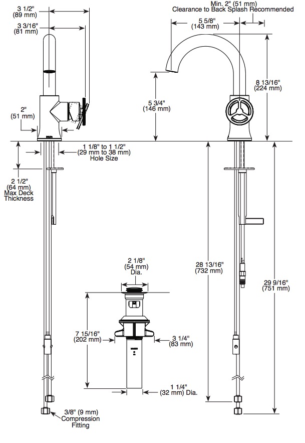 Delta 558HAR-BL-DST Trinsic Single-Hole Bathroom