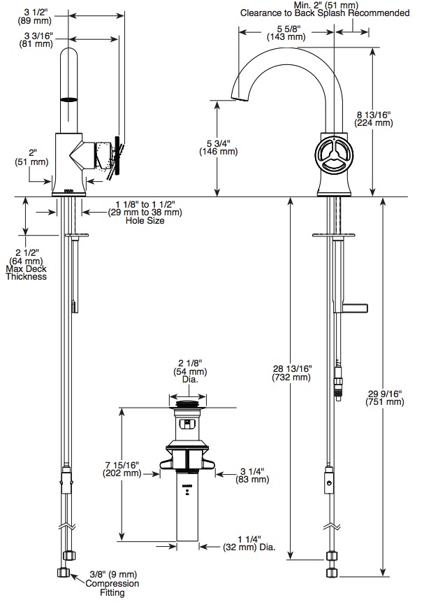 Delta 558HAR-CZ-DST Trinsic Single-Hole Bathroom