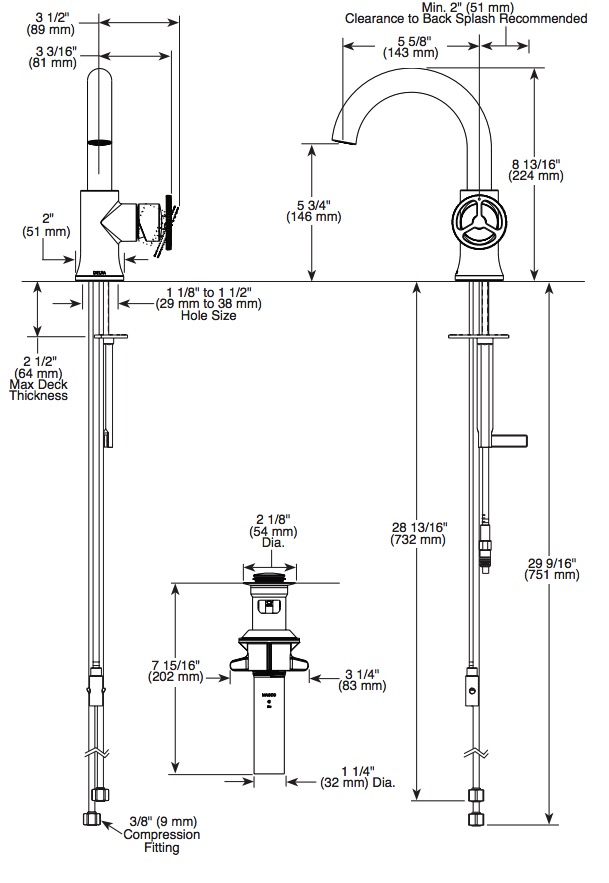 Delta 558HAR-DST Trinsic Single-Hole Bathroom