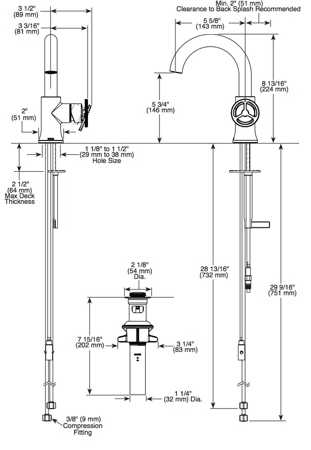 Delta 558HAR-SS-DST Trinsic Single-Hole Bathroom