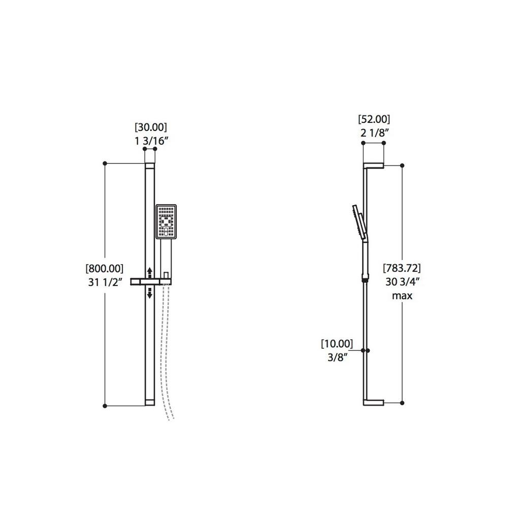 ALT 91384 Misto Thermostatic Shower System 3 Functions Chrome 2