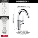 Delta 559HA-DST Trinsic Single Handle High-Arc Lavatory 