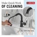 Delta 559HAR-BLPD-DST Trinsic Single Handle Pull Down Bathroom Faucet