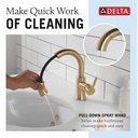 Delta 559HAR-CZPD-DST Trinsic Single Handle Pull Down Bathroom Faucet