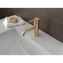 Delta 559LF-CZMPU Trinsic Single Hole Single Handle-4" Plate/Metal Pop-Up Champagne Bronze