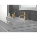 Delta 559LF-CZMPU Trinsic Single Hole Single Handle-4" Plate/Metal Pop-Up Champagne Bronze